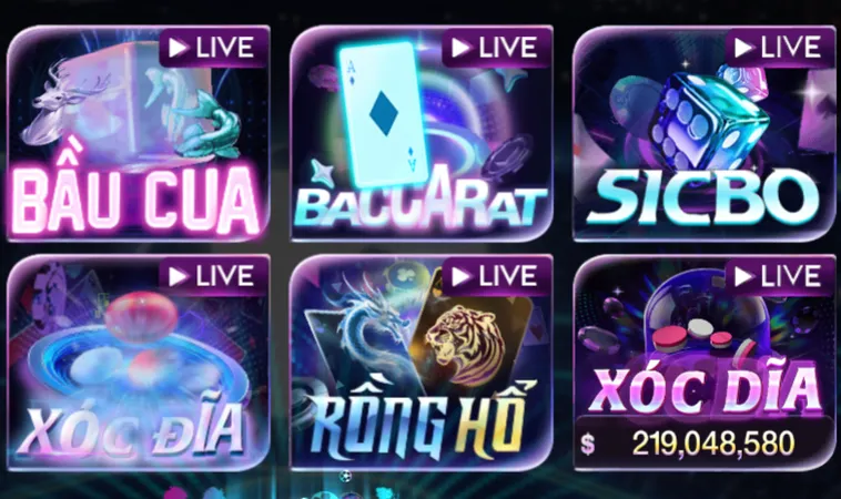Trải Nghiệm Sảnh Trò Chơi LiveStream Casino 789Club Đẳng Cấp Sòng Bài Quốc Tế