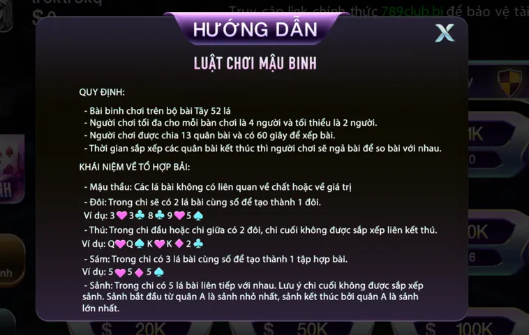 Mậu Binh Tại 789Club Đỉnh Cao Chiến Thuật Với Những Phần Thưởng Hấp Dẫn
