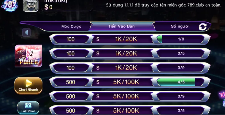 Khám Phá Thế Giới Đấu Trí Đỉnh Cao Khi Chơi Poker Tại 789Club Uy Tín