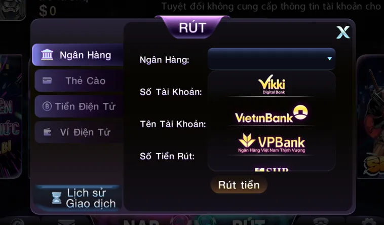 Rút Tiền Về Ngân Hàng Tại 789Club Hướng Dẫn Giao Dịch Siêu Tốc Chinh Phục Mọi Phần Thưởng Giá Trị Nhất